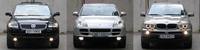 Тест драйв автомобилей: Porsche Cayenne, VW Touareg, BMW X5